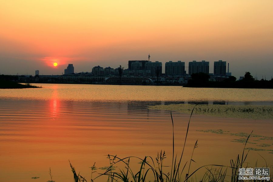 海安 七星湖的黄昏(图)