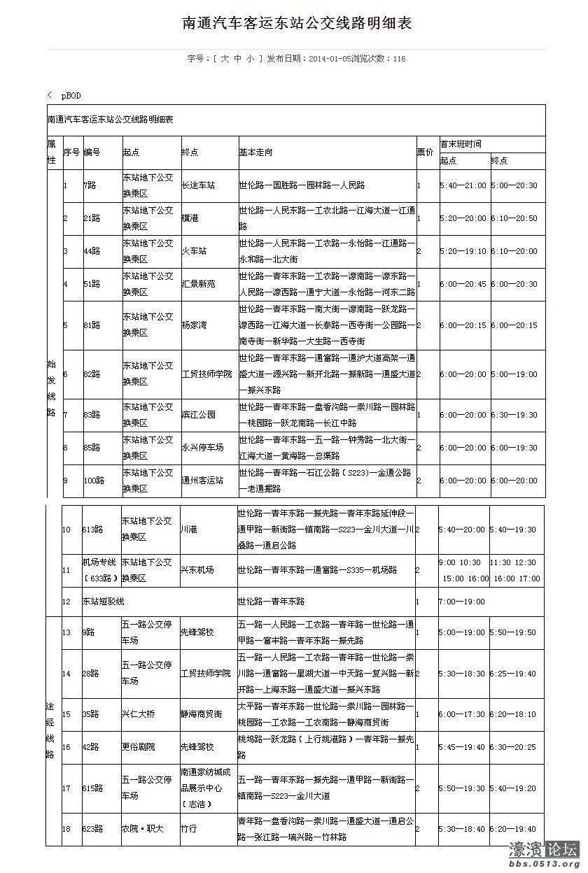 南通汽车客运东站试运营后再完善 附详细班车