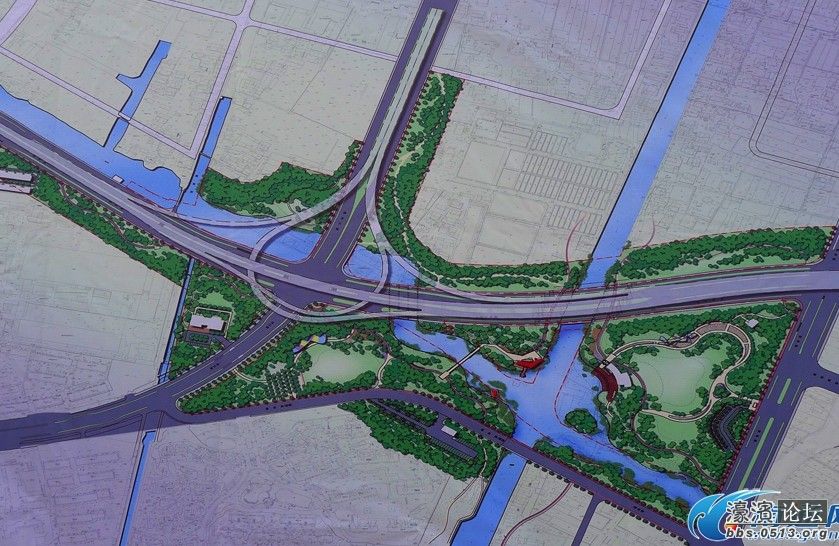 南通南川河立交地块绿化工程启动