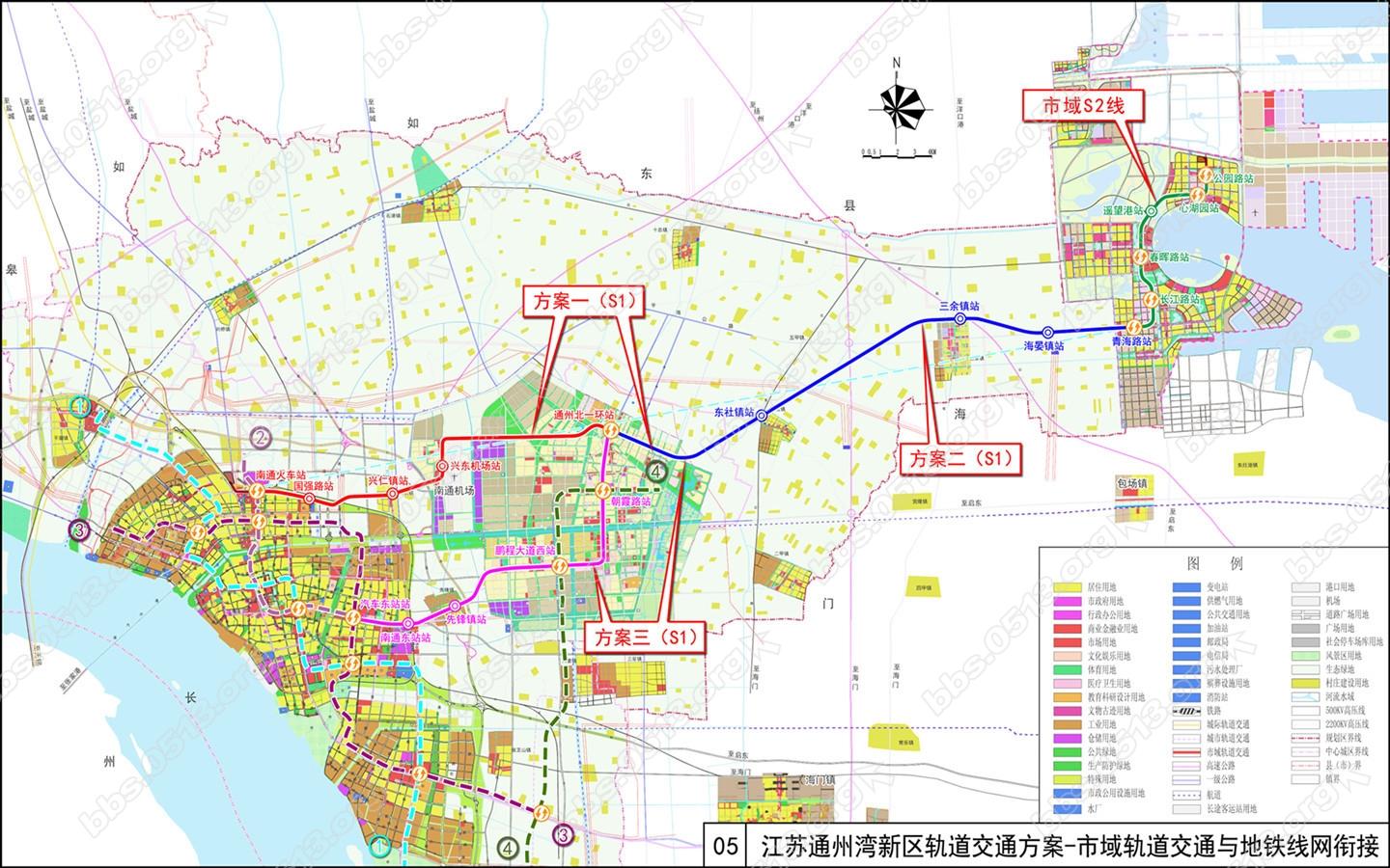 这两张规划方案图暴露了南通市未来的轨交线路走向