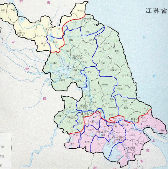 江苏方言分布图 - 关注南通 - 濠滨论坛