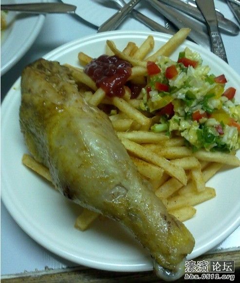 还是鸡腿换了配菜