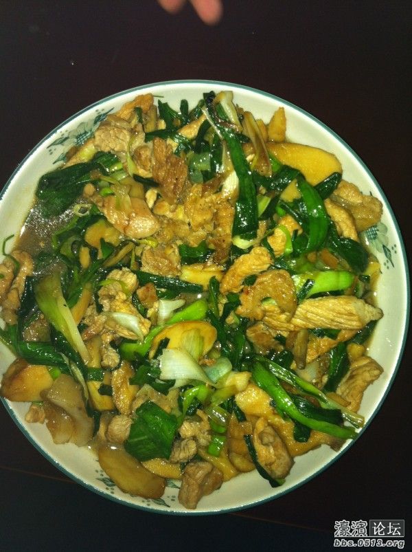 大蒜、茨菰炒肉片，真心的好吃啊