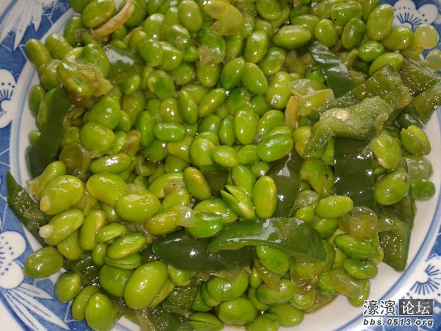 青椒炒毛豆