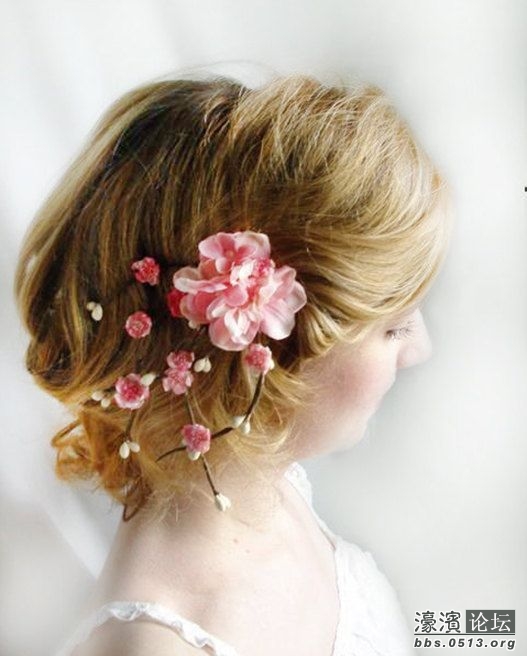 新娘花朵造型,很仙很美