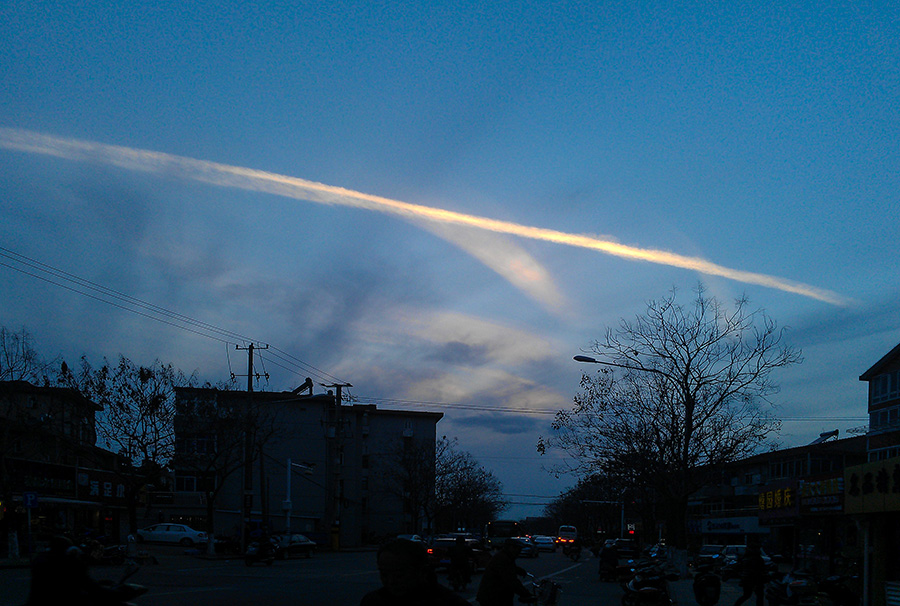 3、傍晚的蓝，真是让人醉了