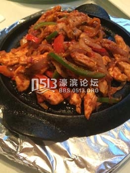 墨西哥铁板鸡肉配面饼