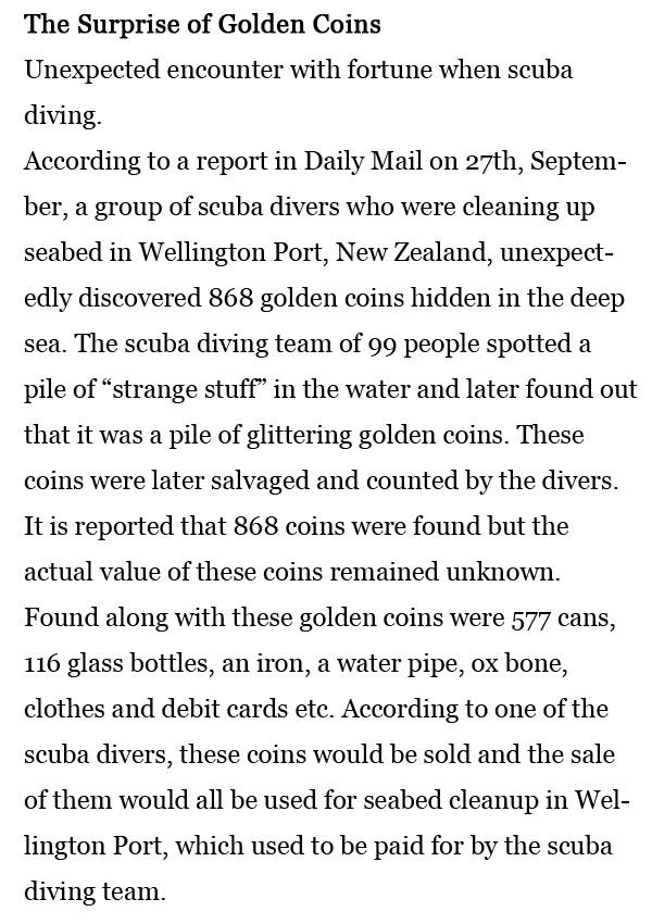 每日一词：金币奇遇