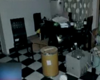 邱老师的冰毒实验室。图：CCTV视频截图