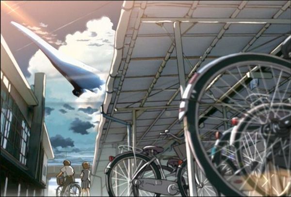 跨距离之爱。怀旧的写实与技术的想象，《星之声》里无处不在捕捉着各种优美而伤感的“距离”。