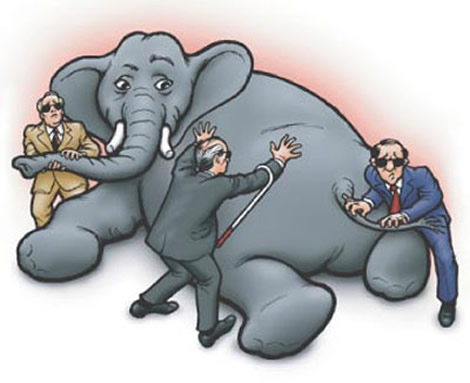 死理性派星人摸象