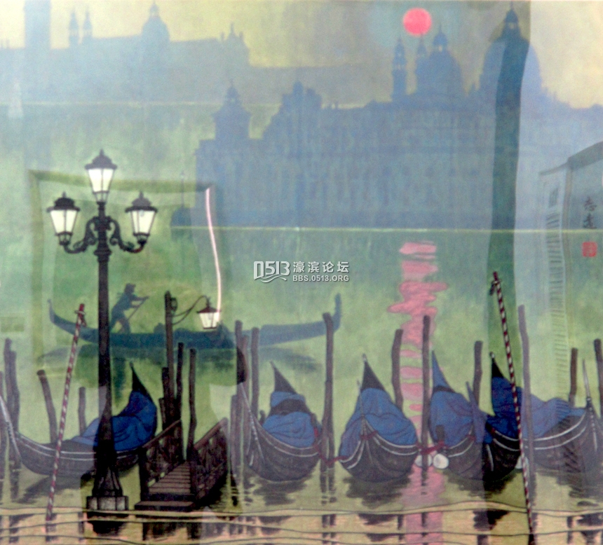 威尼斯的早晨 中国画  2009年.jpg