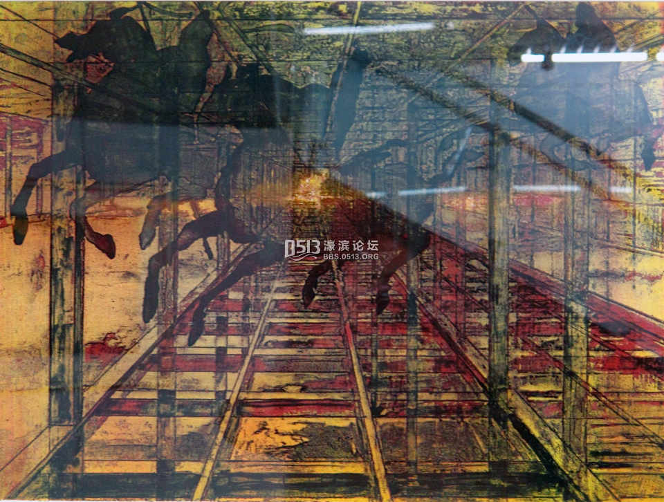 穿越时空  蓝膜腐蚀版画  2008年.jpg