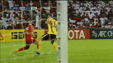 亚冠决赛首回合恒大0比0阿赫利：高拉特伤退，对手染红