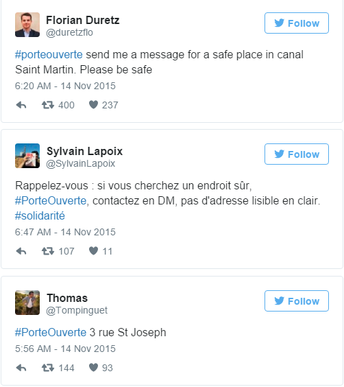 巴黎民众向寻求庇护的人提供住所