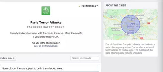 【聚合】Facebook、Twitter和Uber推出相关服务，帮助巴黎人