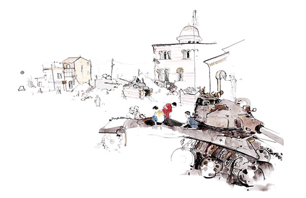 炮弹下的水彩画