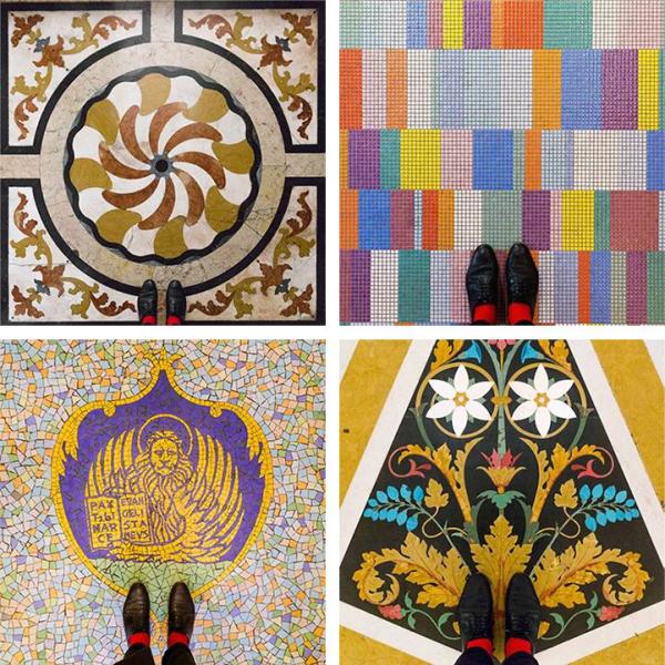 俯视地板的艺术家除了巴黎，还去了威尼斯找灵感