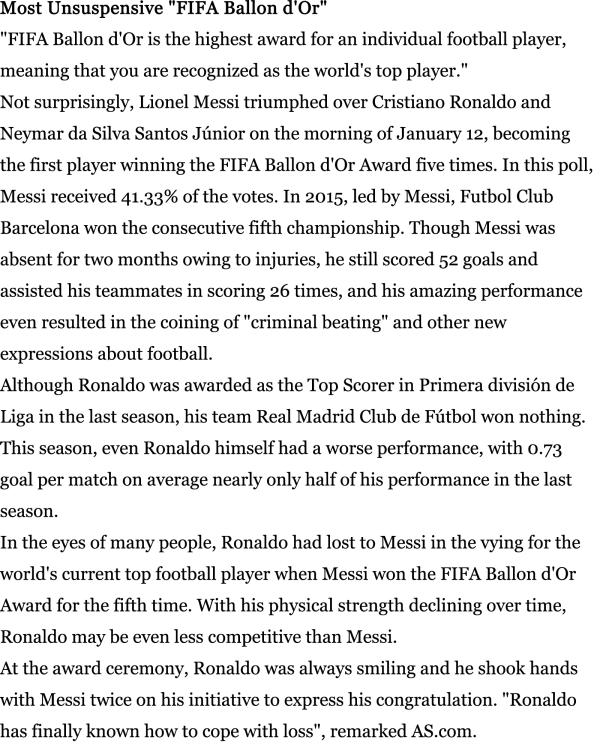 每日一词：最没悬念的金球奖