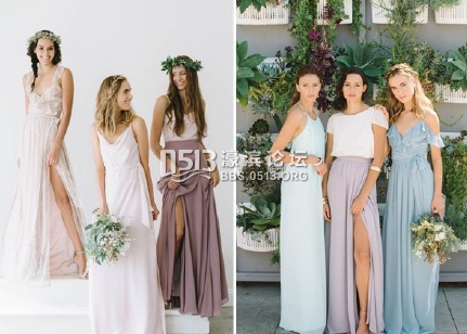 流行伴娘礼服