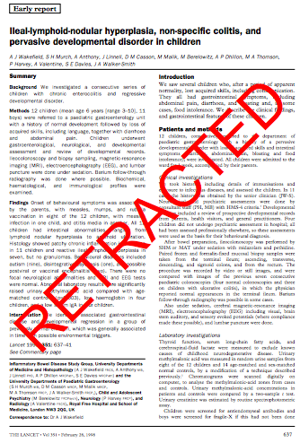 一篇错误的疫苗论文，让英国人付出了15年的代价