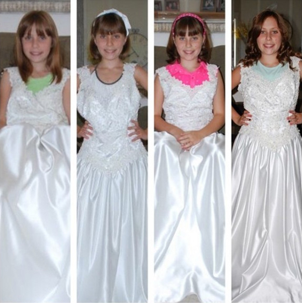 感动！这对父母用自己的婚纱裙和牛仔裤见证孩子的成长岁月