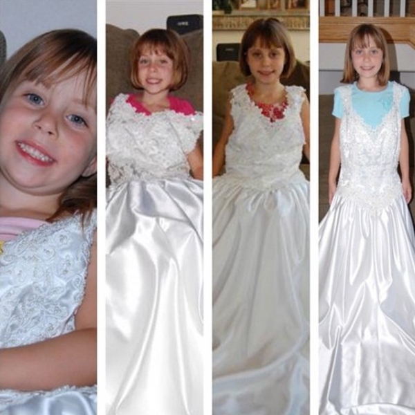 感动！这对父母用自己的婚纱裙和牛仔裤见证孩子的成长岁月