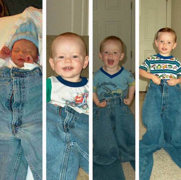 感动！这对父母用自己的婚纱裙和牛仔裤见证孩子的成长岁月