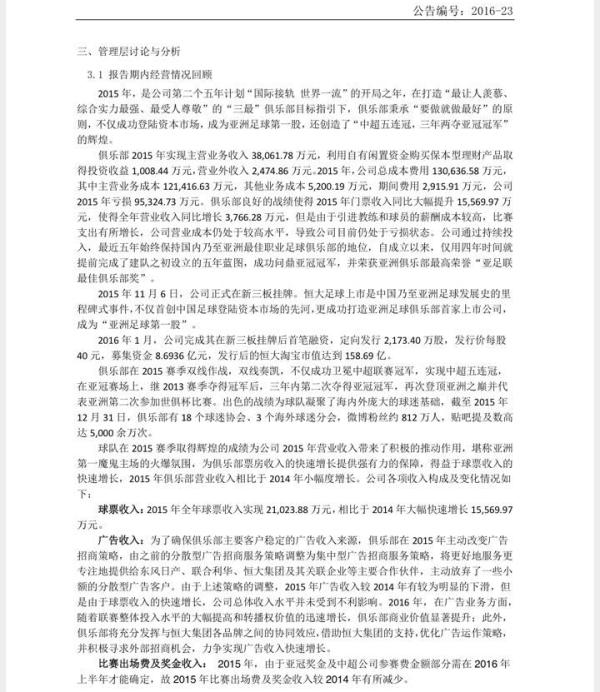 亏损9.5亿！看过恒大的财报，你就明白亚冠出局打击有多大