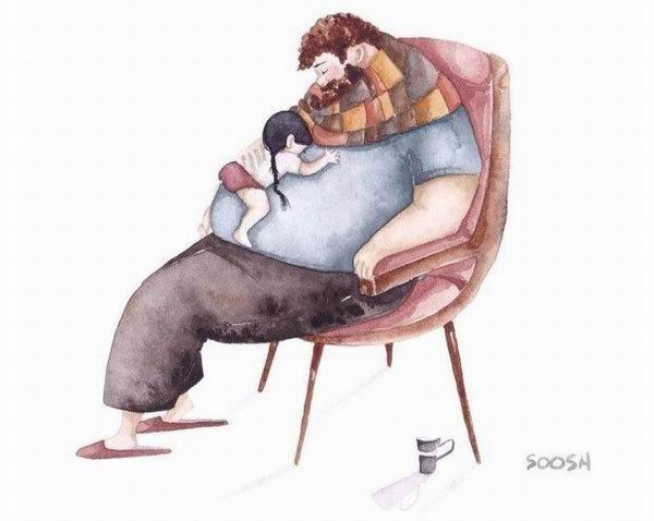 为什么女儿爱爸爸？插画师用温暖人心的漫画解答了这个问题