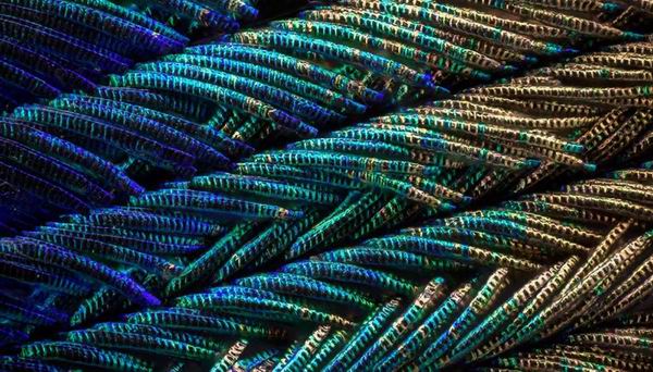 微观视野里的孔雀羽毛，比开屏更美艳！