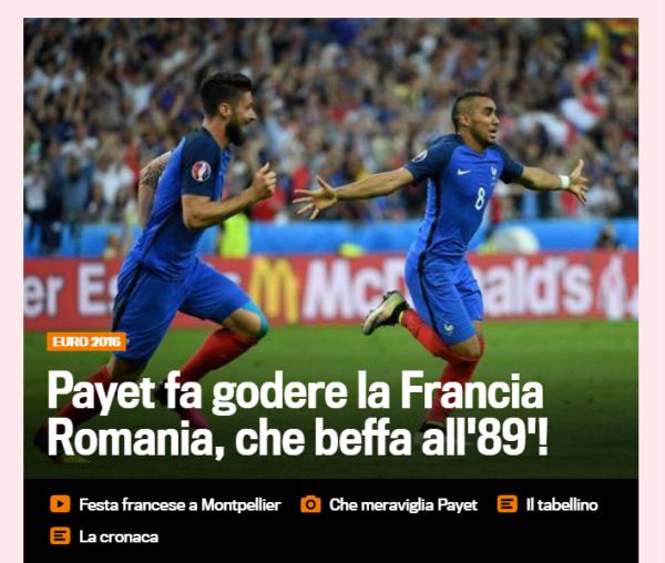 头条欧洲杯 | 姿势大比拼！各大媒体都怎么吹帕耶