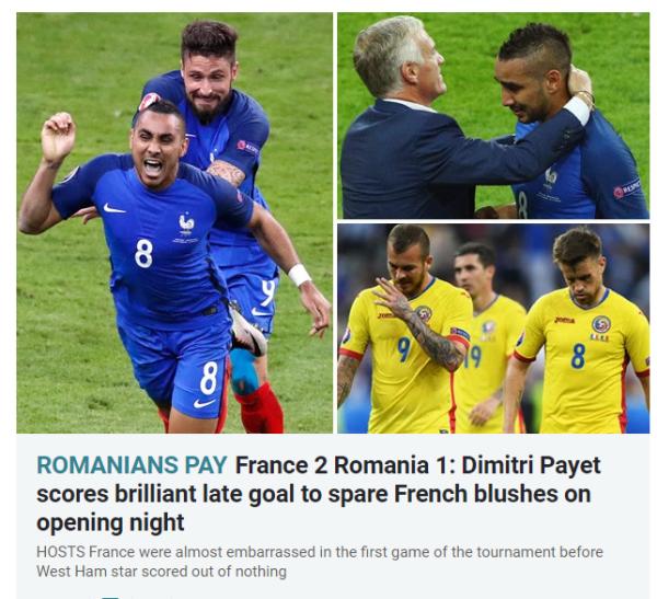 头条欧洲杯 | 姿势大比拼！各大媒体都怎么吹帕耶