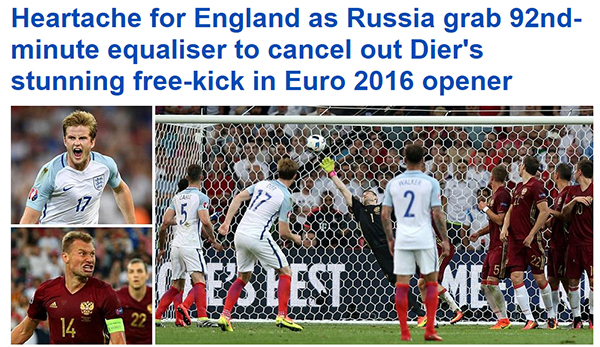 头条欧洲杯 | 球队丢分球迷挨打，英格兰的心碎成了渣渣