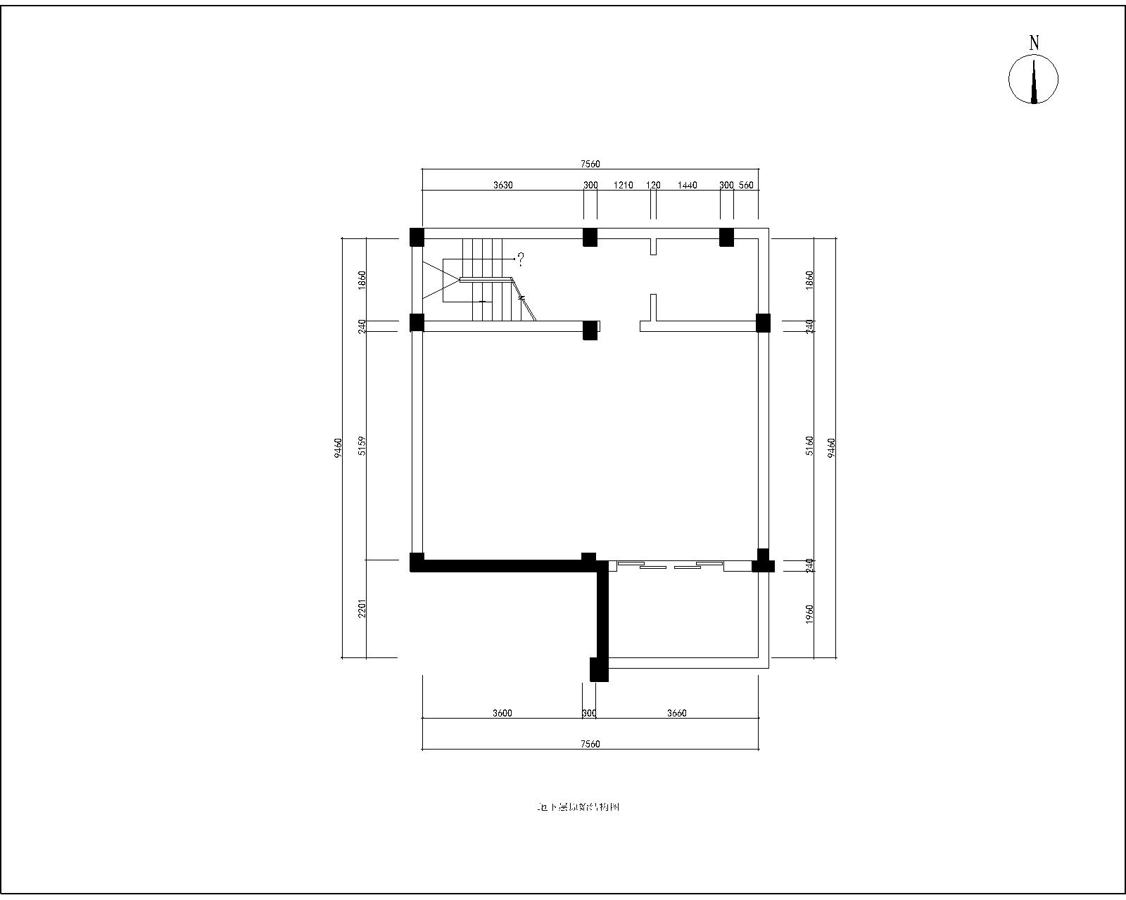 地下室原始平面图