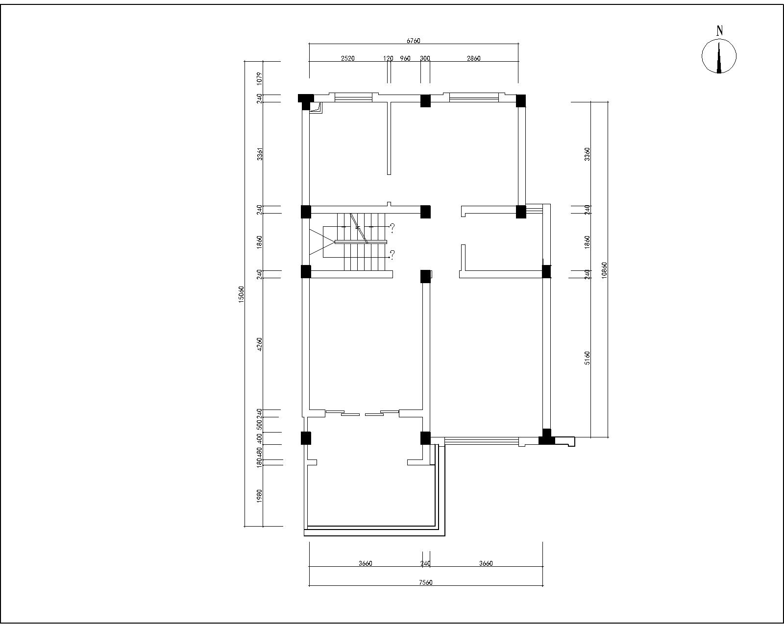 二楼原始户型图