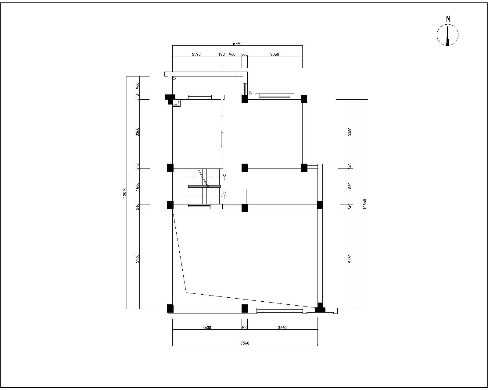 一楼原始户型图