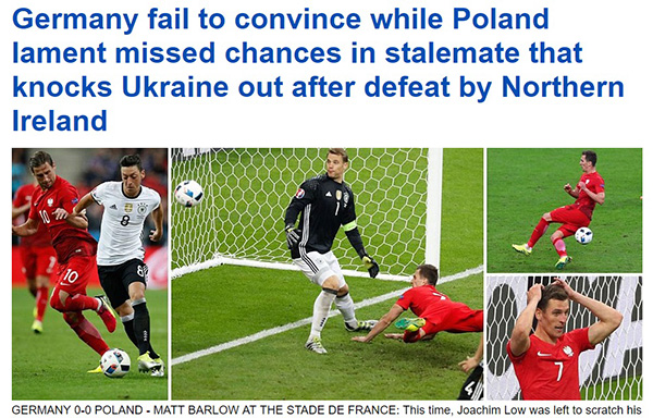 头条欧洲杯｜打平德国还不够？你们对波兰要求太高