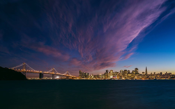 大都市的夜幕天际线——如同一本写满历史和生活的故事书