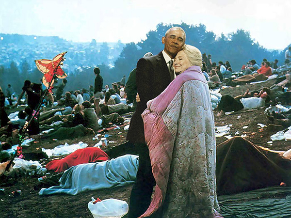 趣看｜奥巴马希拉里“闺蜜抱”，昔日政敌花式“秀恩爱”