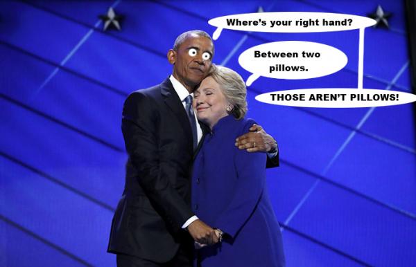 趣看｜奥巴马希拉里“闺蜜抱”，昔日政敌花式“秀恩爱”