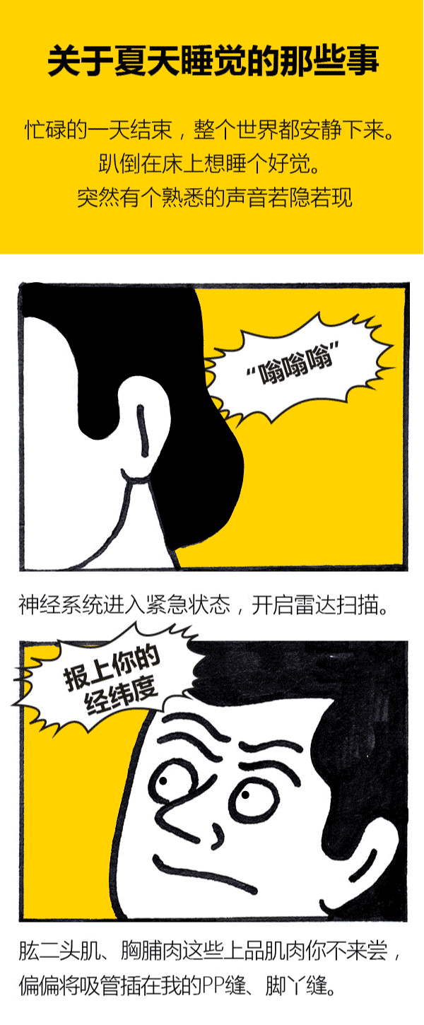 插画｜夏日蚊语：总有一种声音让你难以入眠