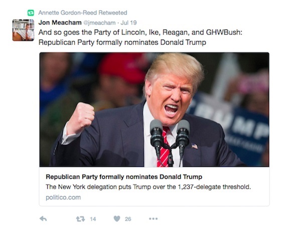 历史学家中，特朗普的拥趸有哪些？