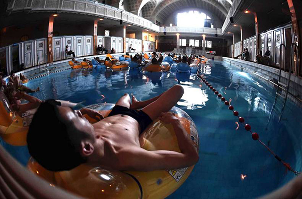 趣看｜电影节观影新方式，泳池瘫体验《大白鲨》