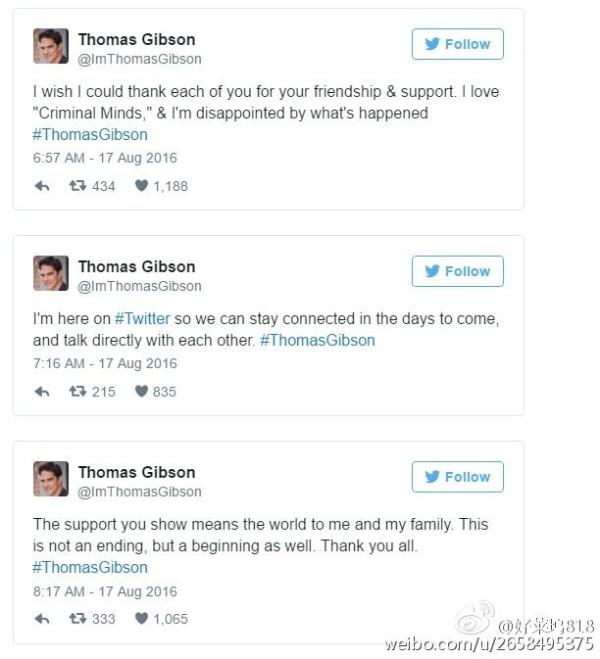 《犯罪心理》把“小组长”开除了，因为“肢体冲突”