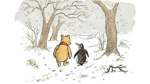 著名卡通小熊维尼90岁庆生，迎来新朋友企鹅的加入