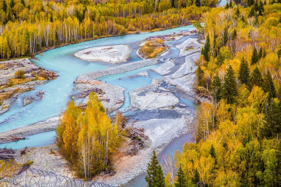 所拍铁丝网外应是哈萨克斯坦