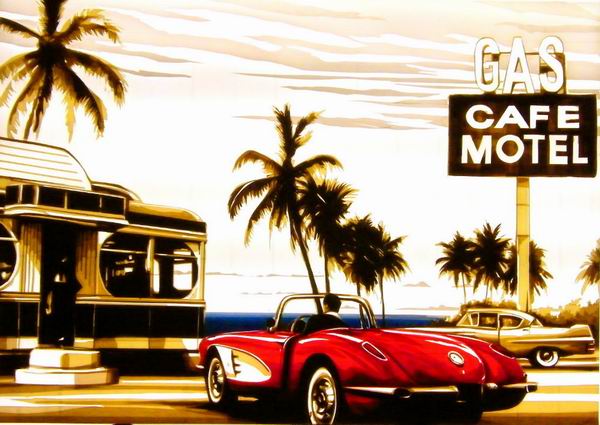 胶带作画，勾勒复古而醉人的城市夜色