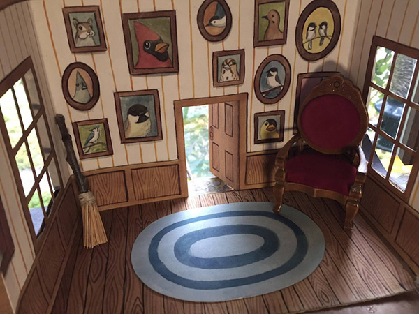 插画家手工制作“五星级鸟舍”，开辟“人不如鸟”系列