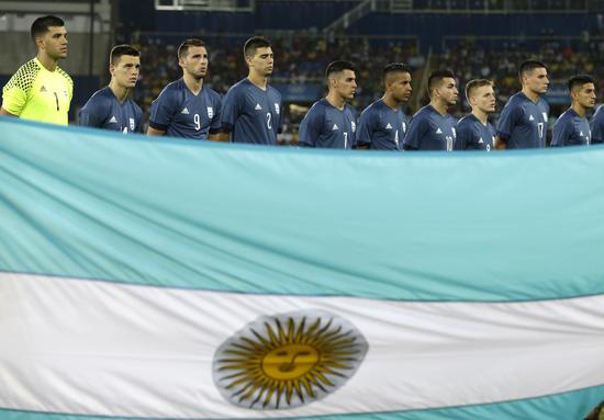 参加巴西奥运会的阿根廷足球队，以白人血统的居多 /AP